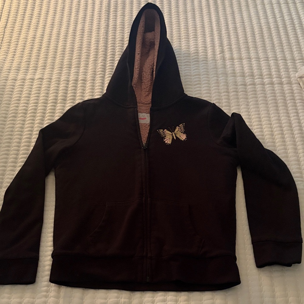 The Children's Place Girls' Butterfly Sherpa Zip Up Hoodie